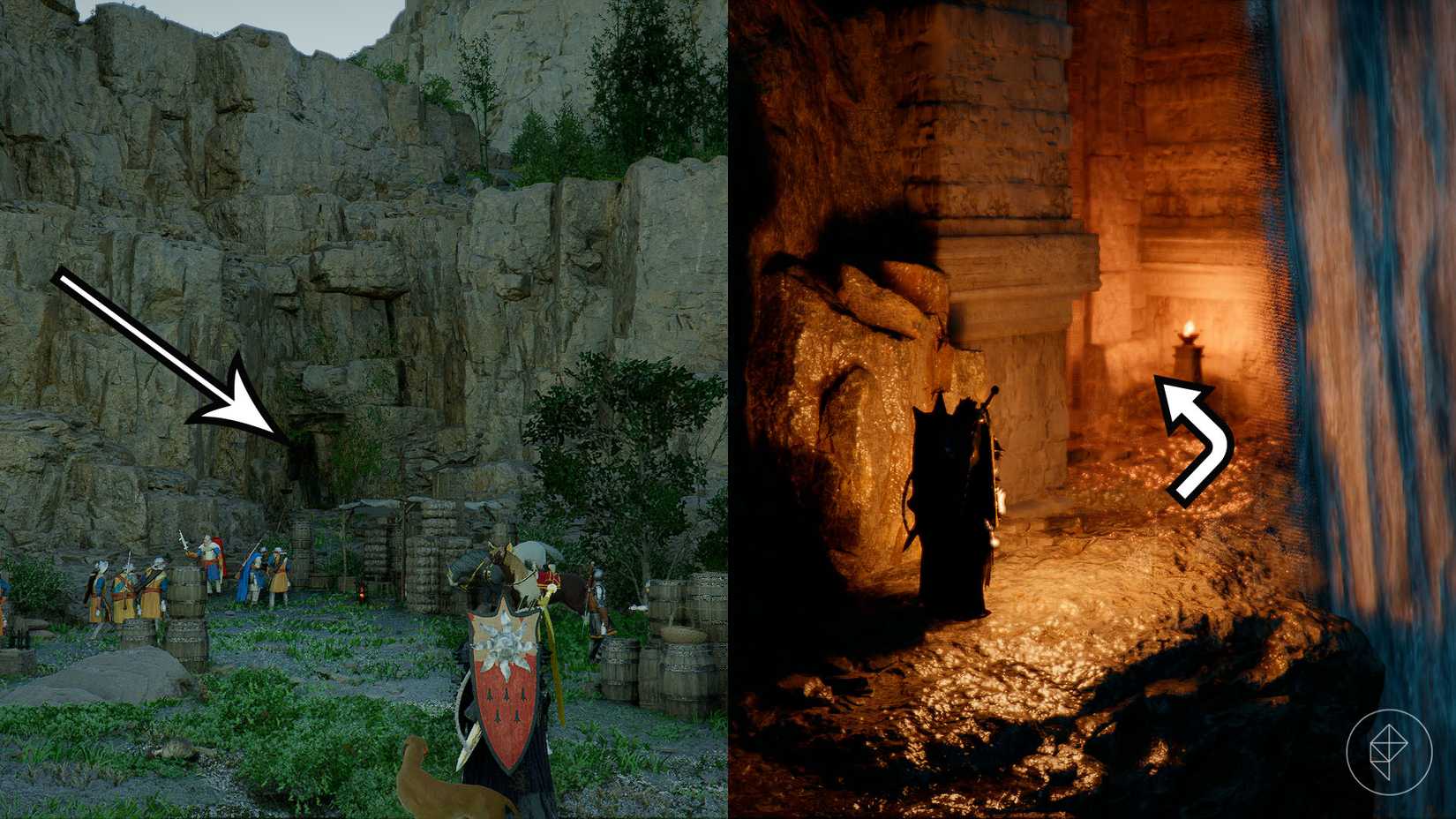 A montage showing the location of the Righteous Verdict sword in Crimson Desert