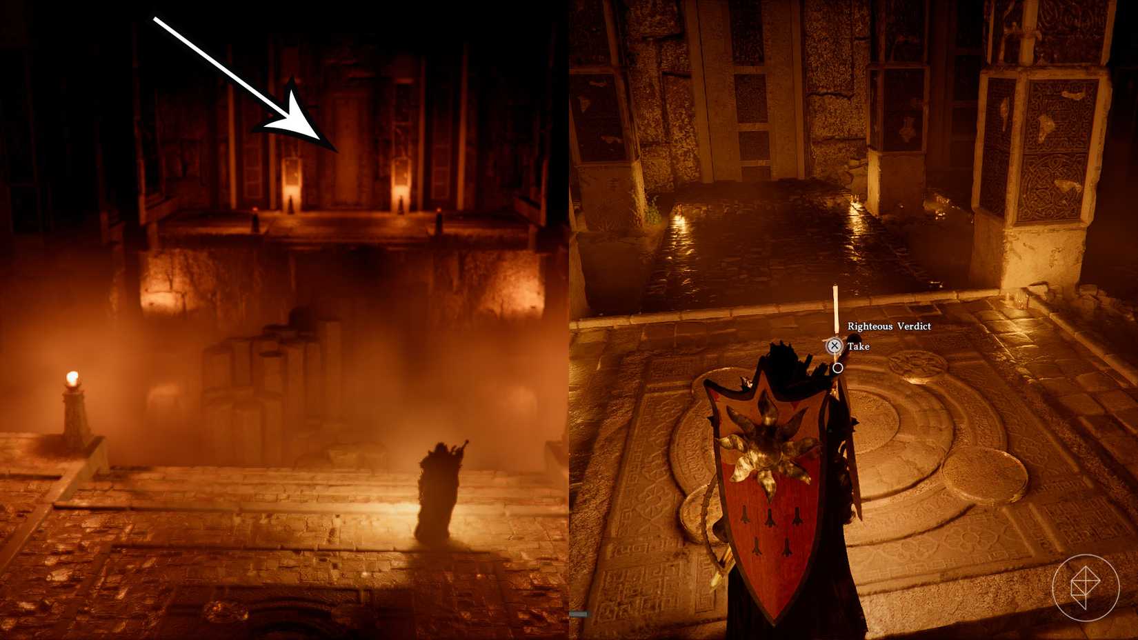 35 A montage showing the location of the Righteous Verdict sword in Crimson Desert