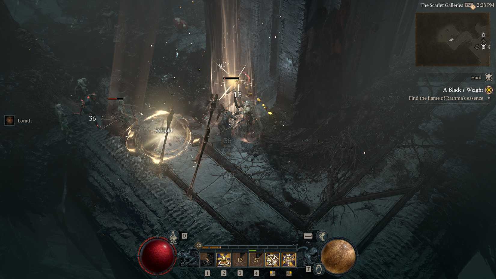 A Paladin detonating judgment in Diablo 4