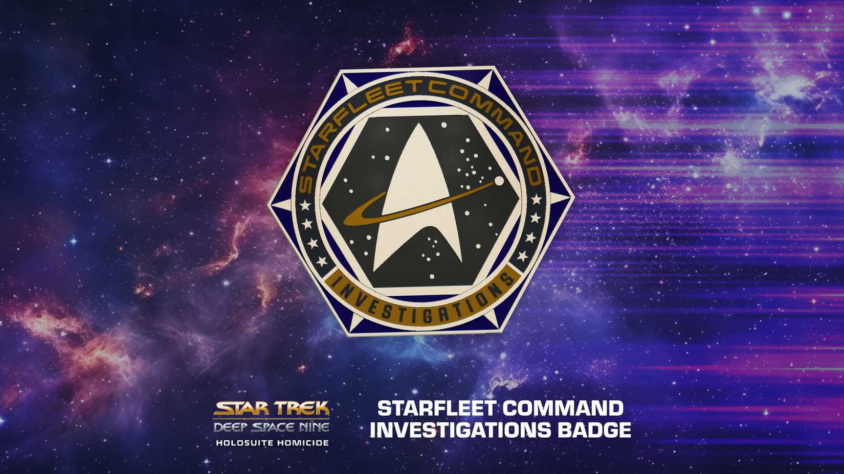 Una insignia de investigación del Comando de la Flota Estelar para Deep Space Nine: Holosuite Homicide