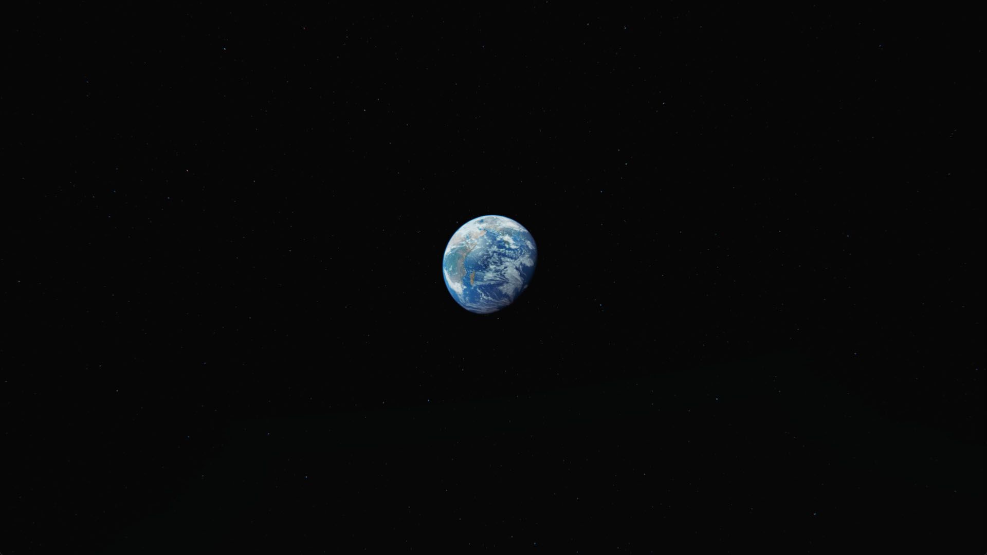 A photo of the Earth in Space in Pragmata.