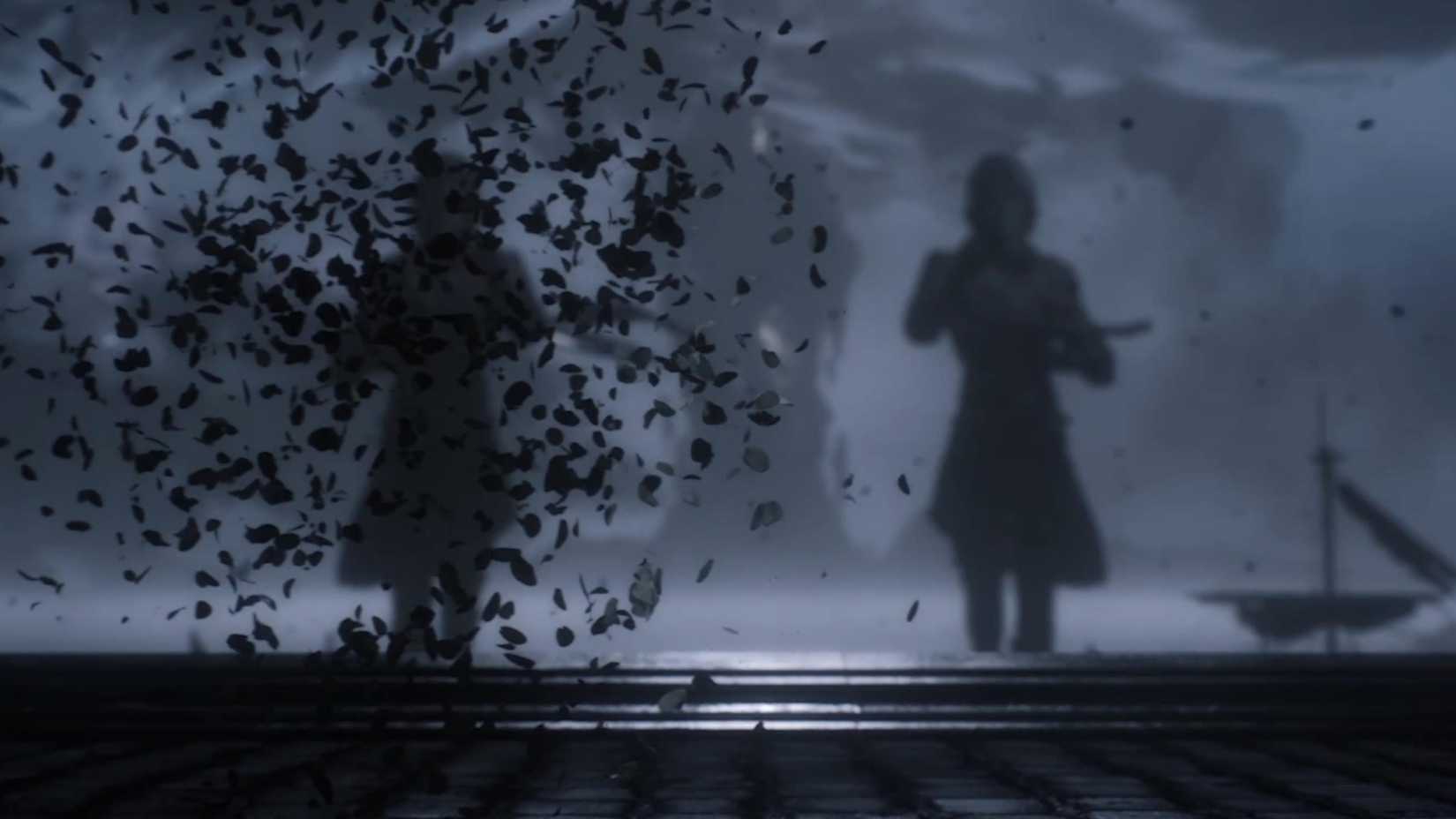 Two people vanishing during a final gommage in Expedition 33