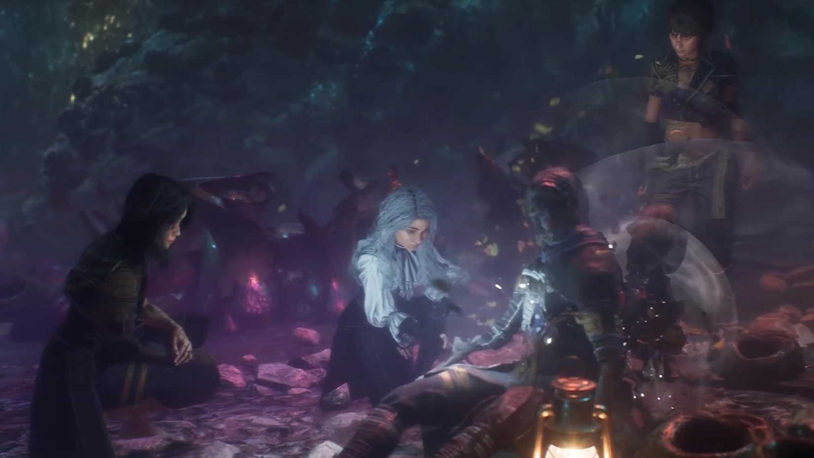 Alicia helping bring dead expeditioners back to life in Expedition 33