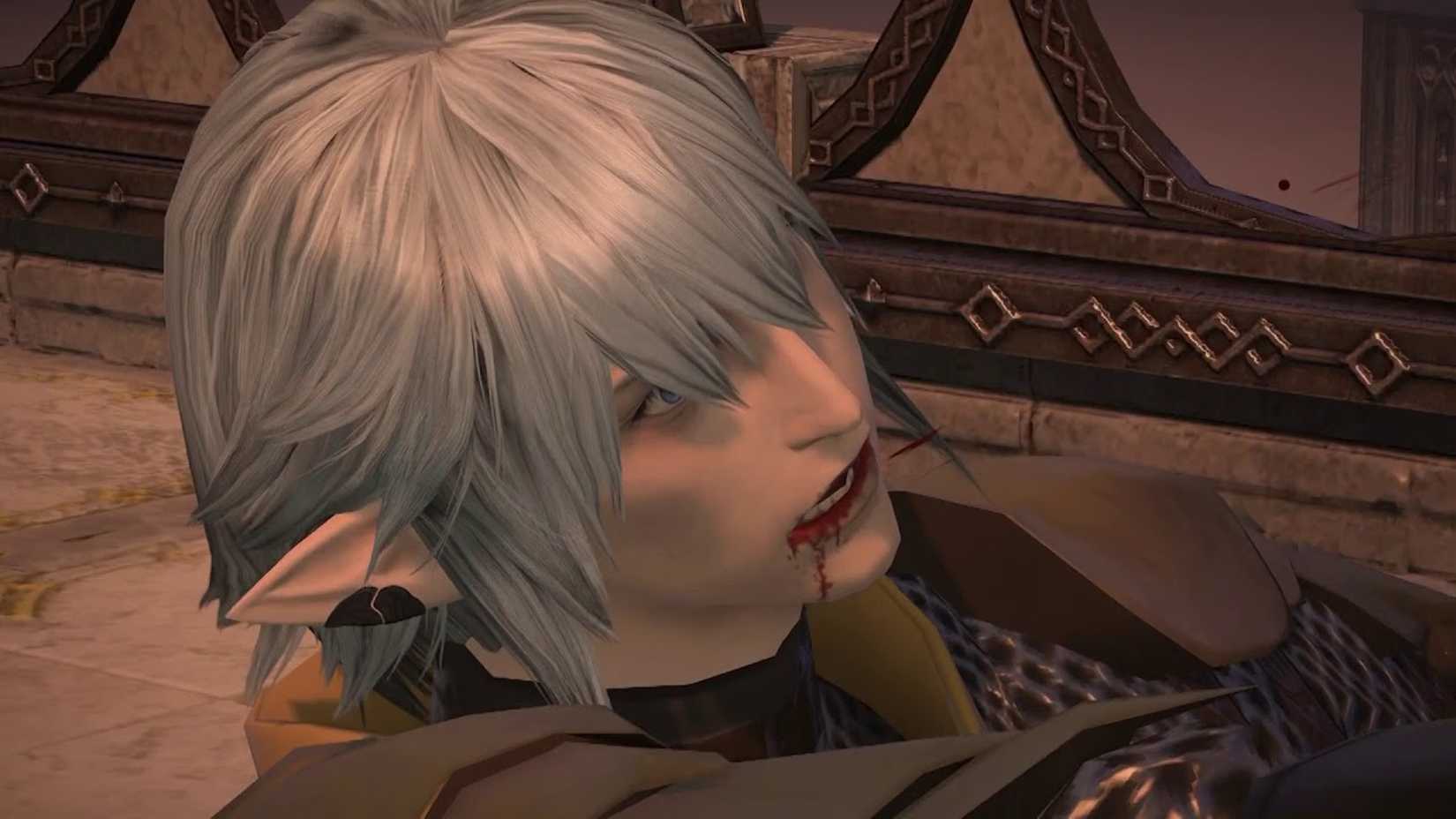 Haurchefant dying in FFXIV Heavensward