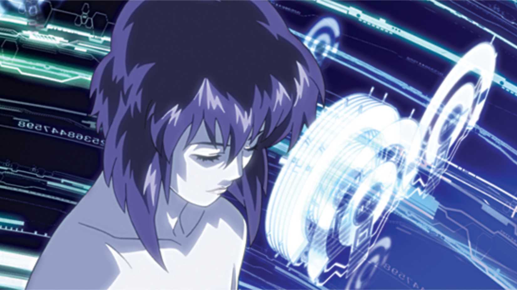  Stand Alone Complex featuring Major Kusanagi in cyberspace.