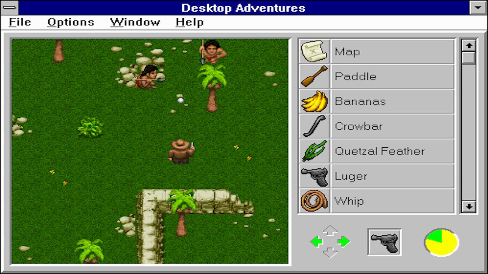 Indiana Jones in a forest in Desktop Adventures