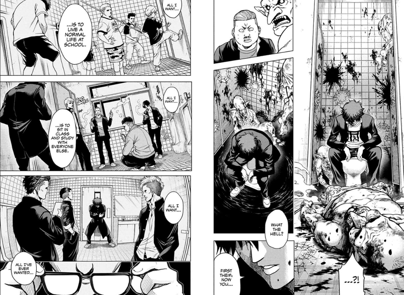 Kumon explains his dream of taking a dump at school in pieace in the first chapter of Class 2-B hero destroyerz