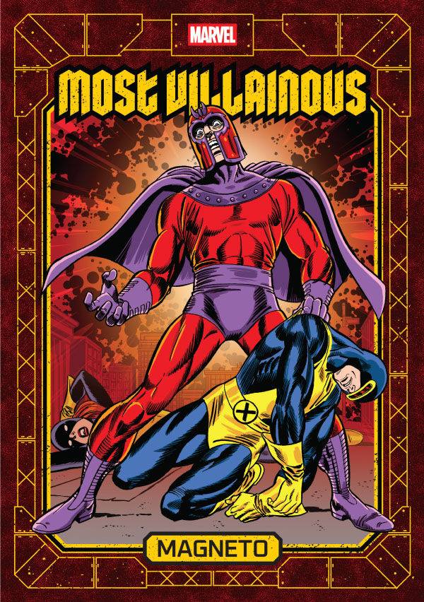 Cover art for Marvel Most Villainous, featuring Magneto standing over the bodies of Jean Grey and Cyclops