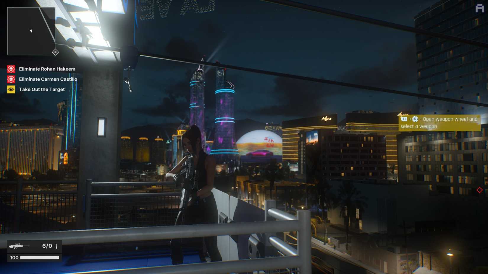 Julia Black stands on a roof in Mindseye.