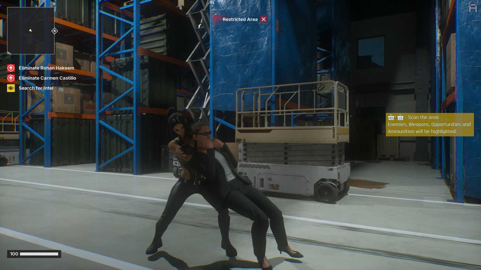 Julia Black takes down an enemy in MindsEye.