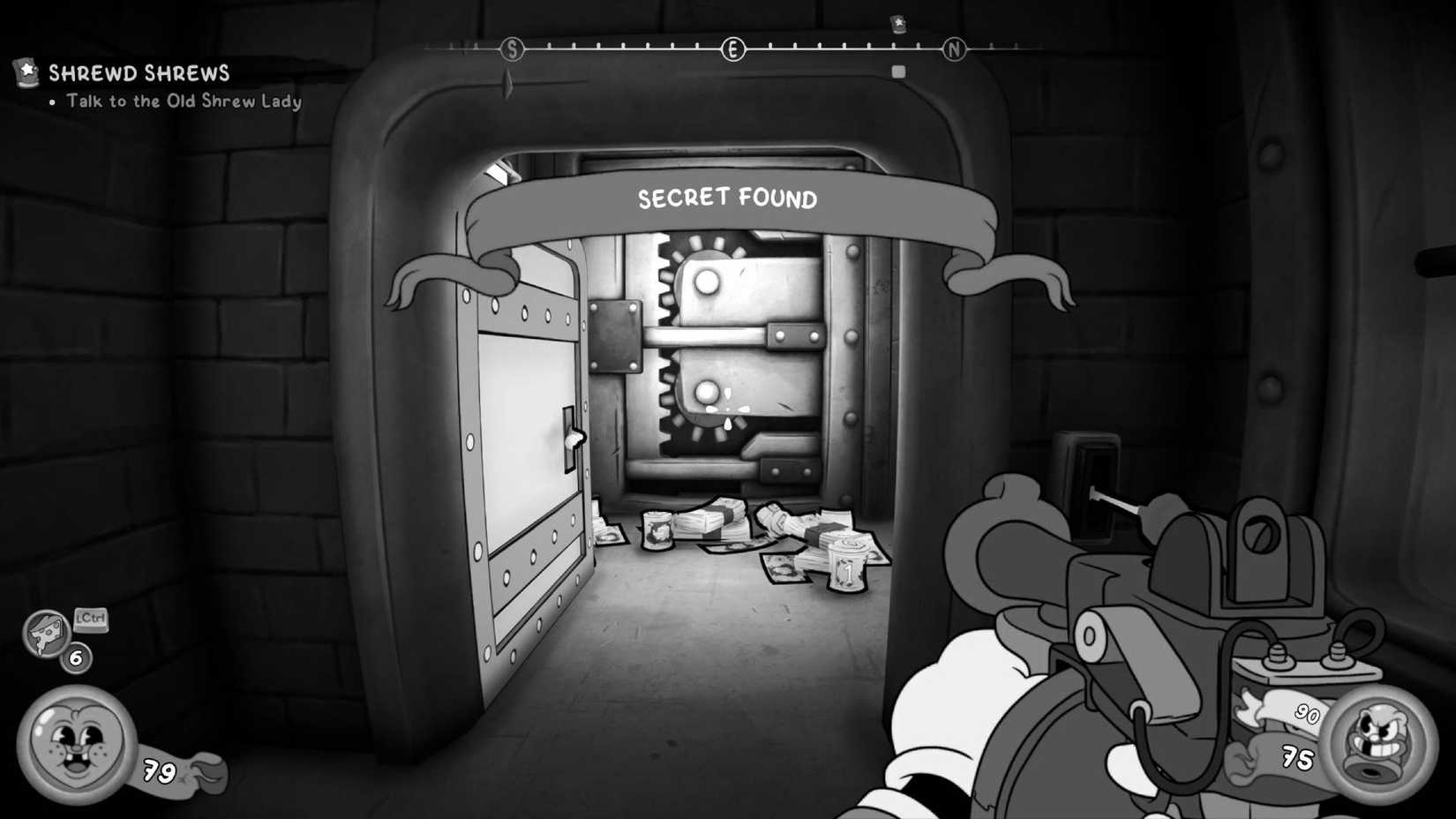 The player in Mouse: P.I. For Hire looking at the BioShock reference.