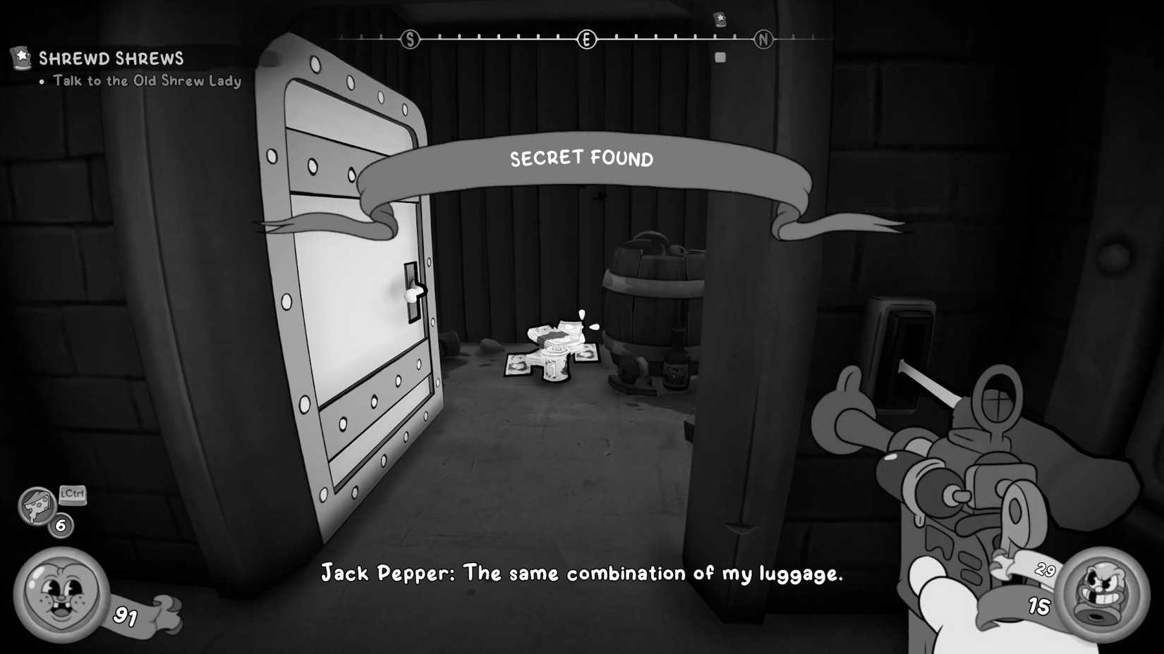 The door open in Mouse: P.I. For Hire after inputting the 1234 code.