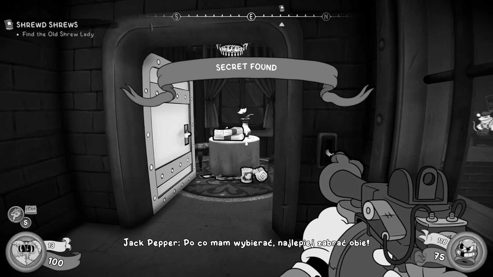 The open door after inputting the 2137 code in Mouse: P.I. For Hire.