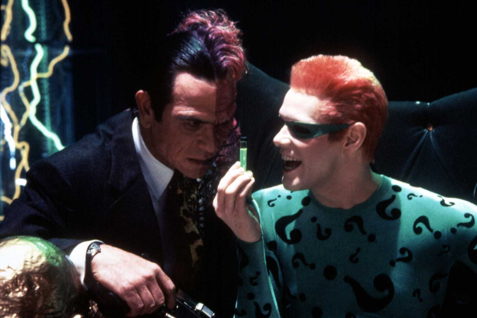 The Riddler and Two-Face scheming together