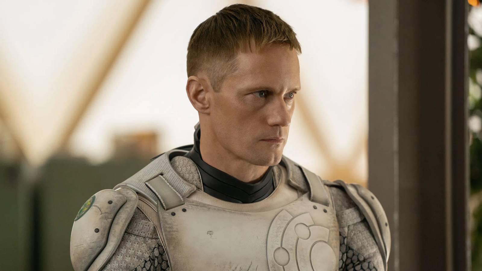 Murderbot star Alexander Skarsgard in his robot outfit