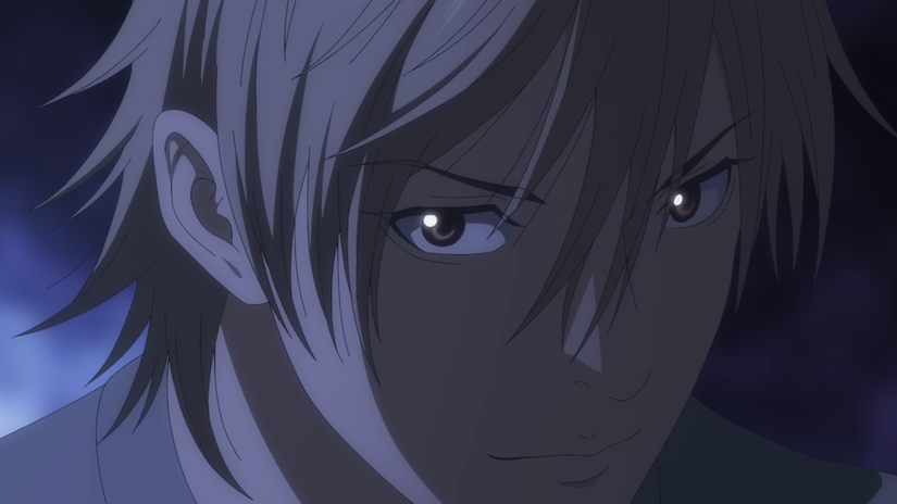 Akiyama, the master manipulator, observing his target in Liar Game