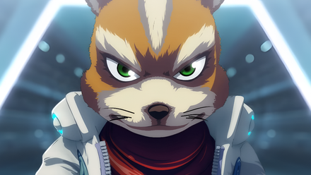 Fox McCloud stares straight ahead with a determined look in Star Fox Zero – The Battle Begins