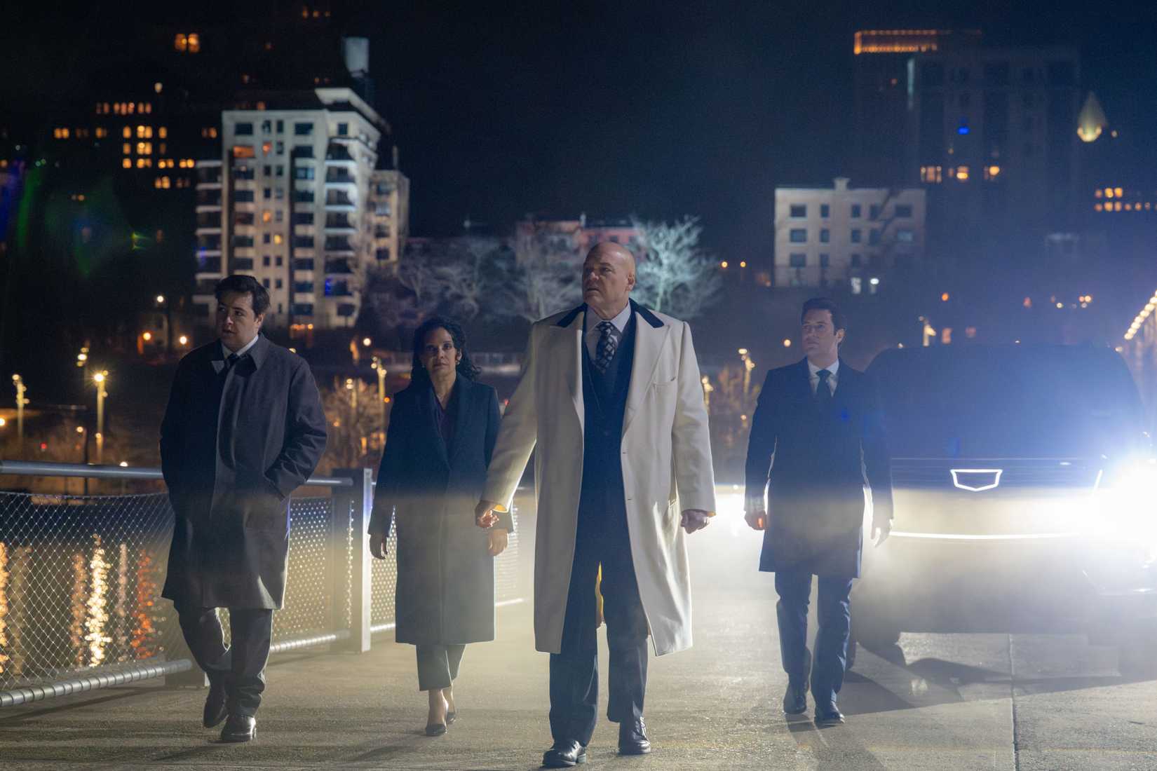 Mayor Fisk with his entourage