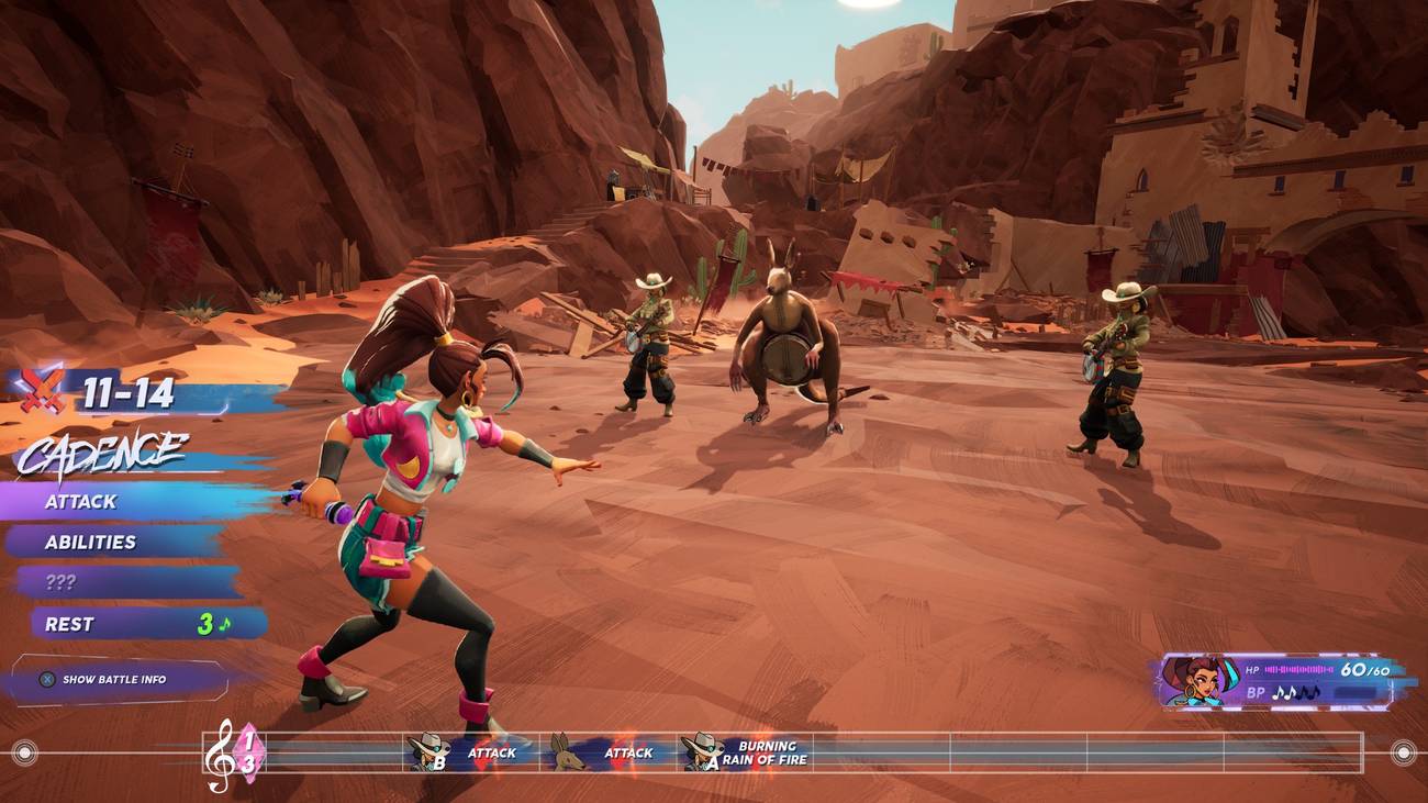 Fret and Cadence fighting a kangaroo in People of Note