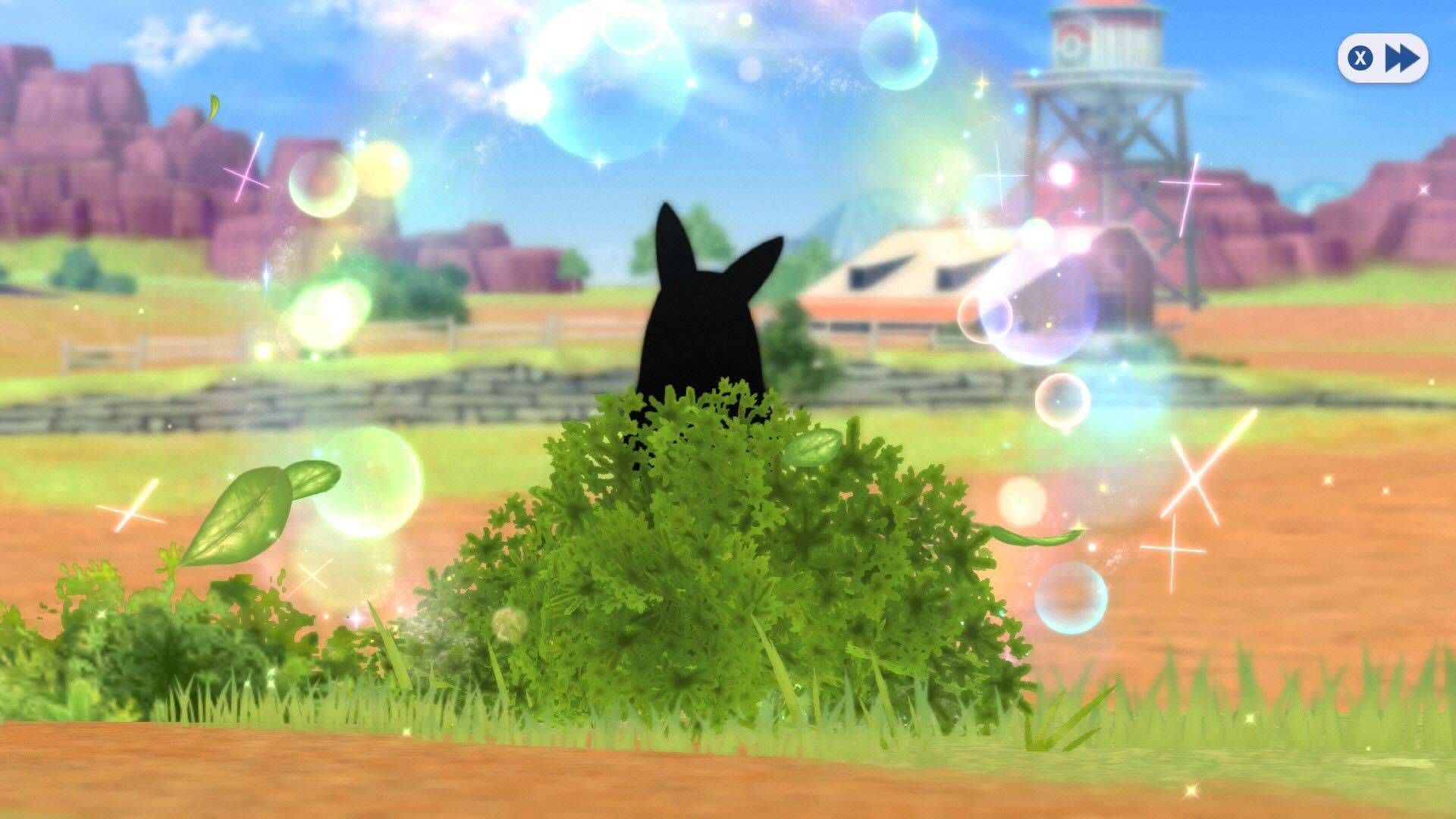 The silhouette animation in Pokemon Champions with bubbles surrounding it.