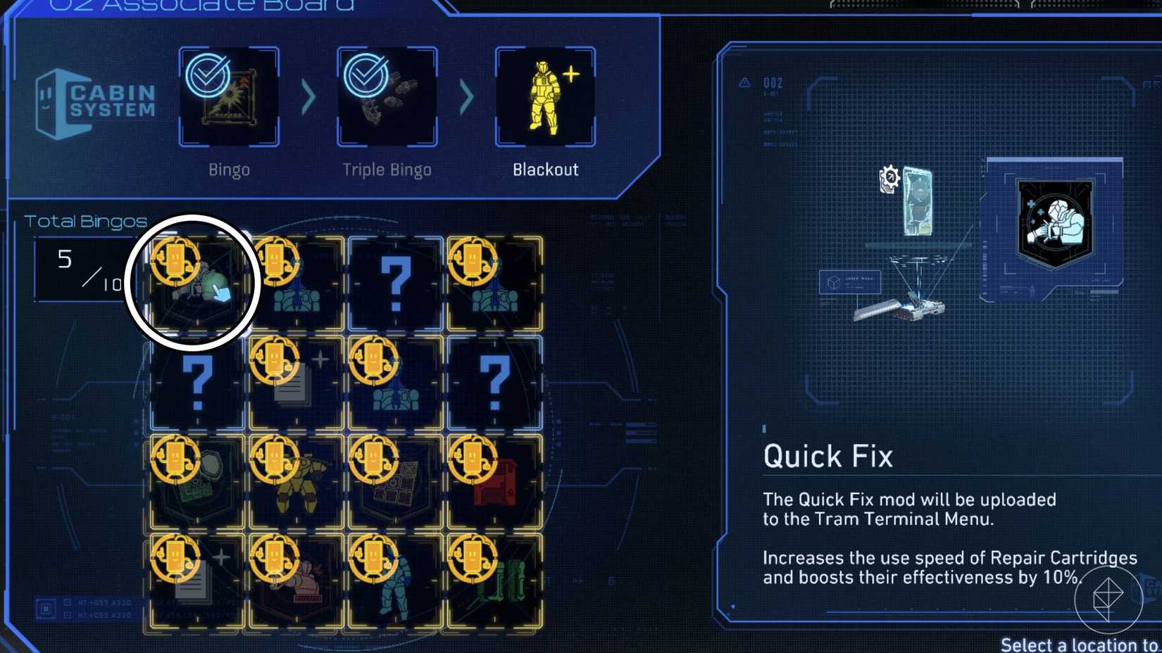 The Quick Fix mod location in Pragmata