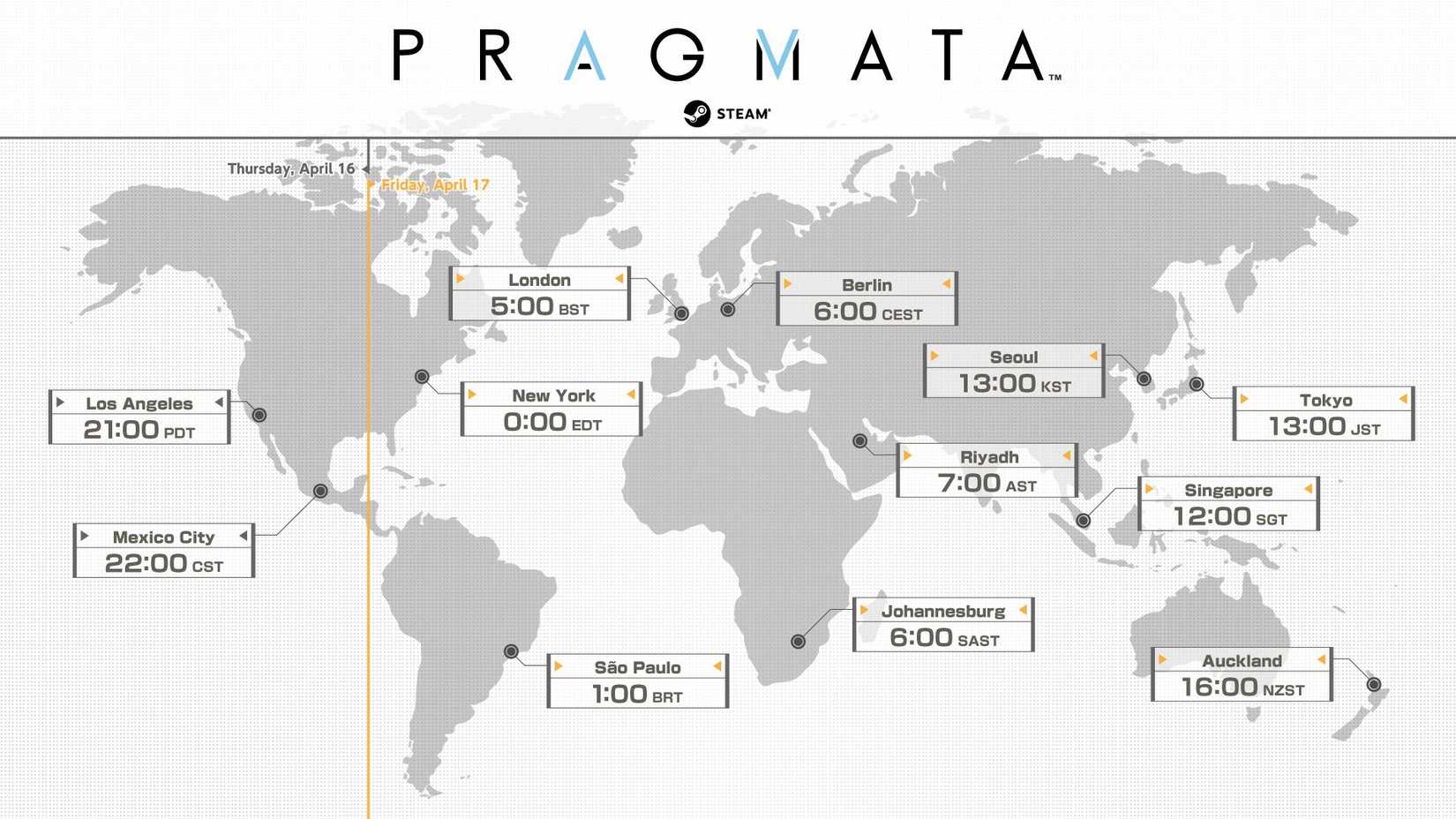 Pragmata's global release times for PC