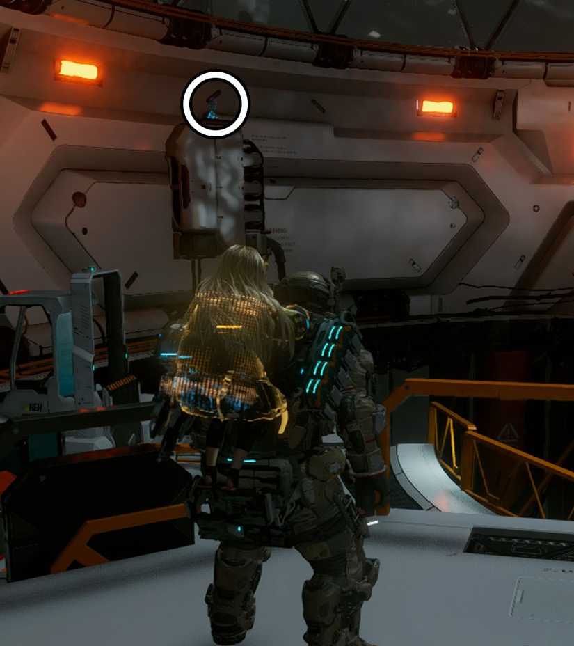 A Pragmata screenshot showing the location of a Mini Cabin figure