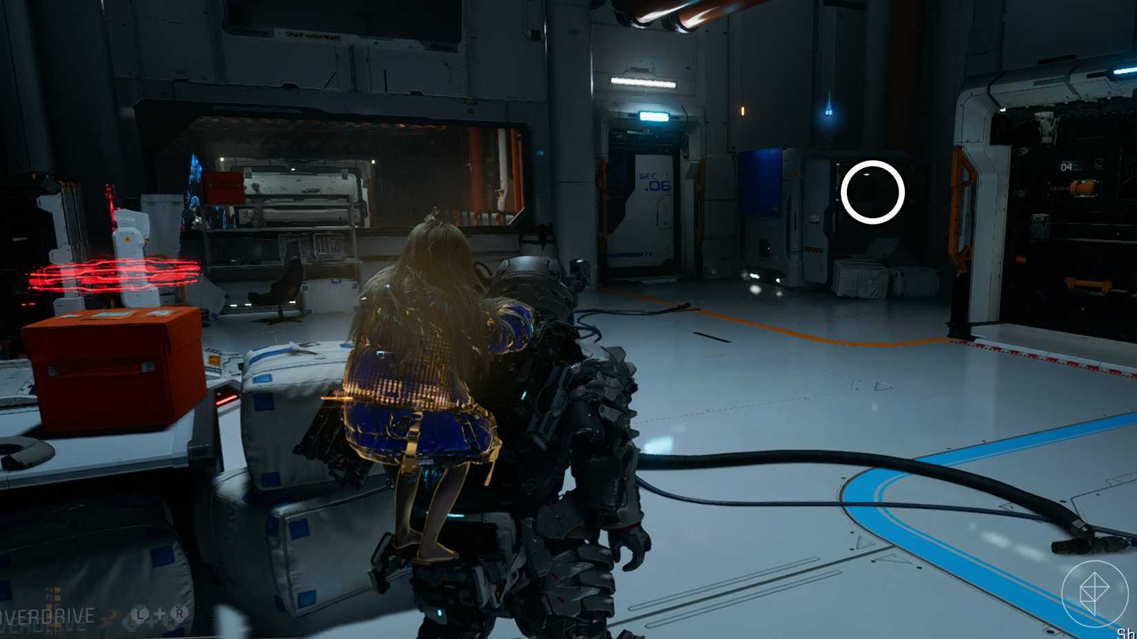 A Pragmata screenshot showing the location of a Mini Cabin figure