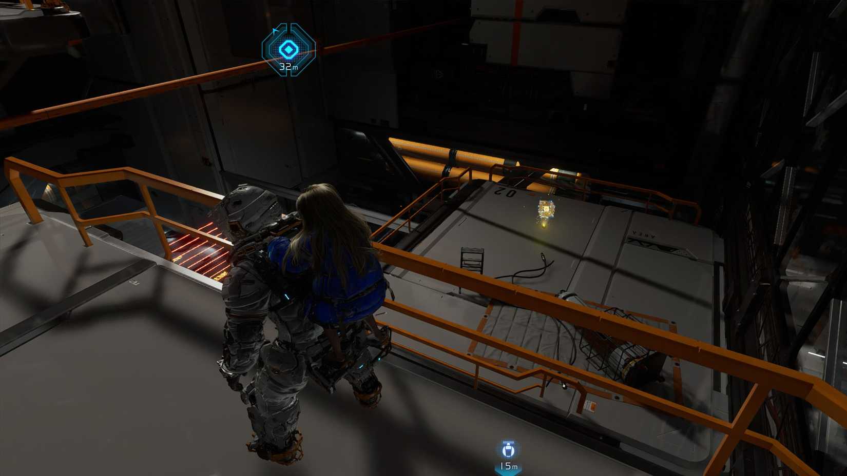 A Pragmata screenshot showing the location of an upgrade component in the Solar Power Plant sector