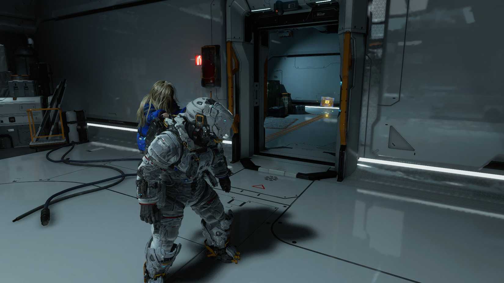 A Pragmata screenshot showing the location of an upgrade component in the Solar Power Plant sector