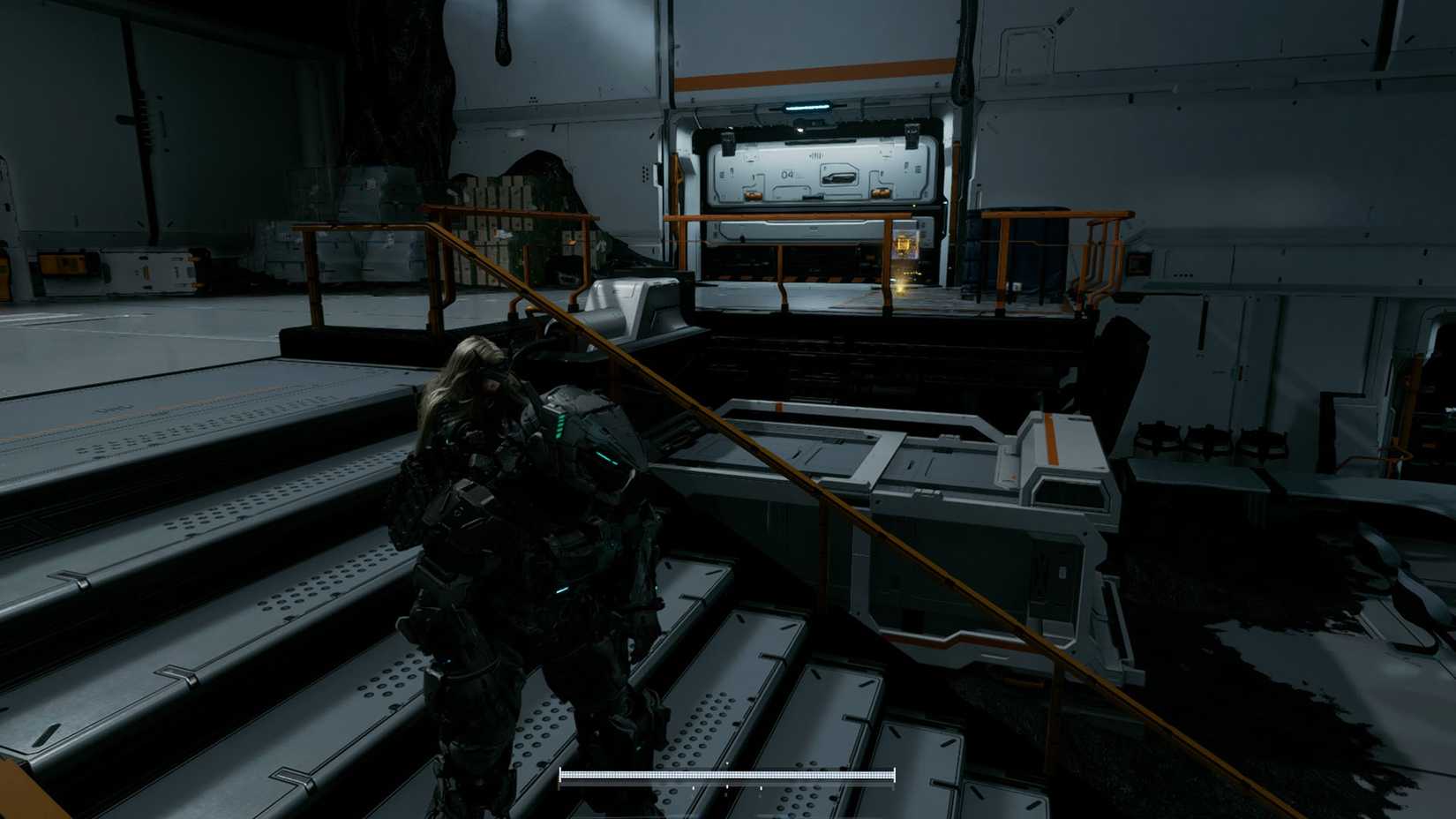 A Pragmata screenshot showing the location of an upgrade component in the Central Port sector