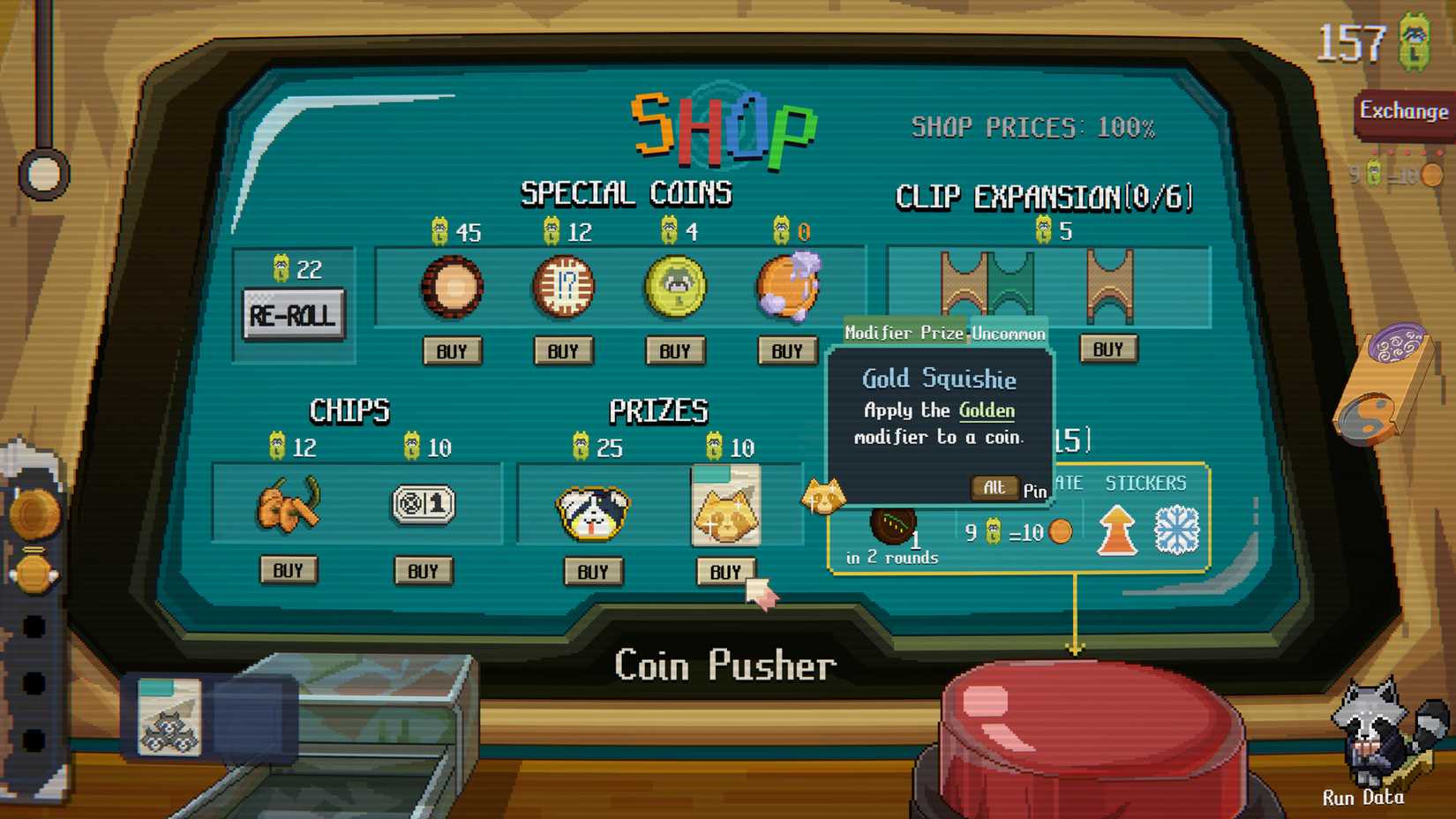 A shop appears in Raccoin.