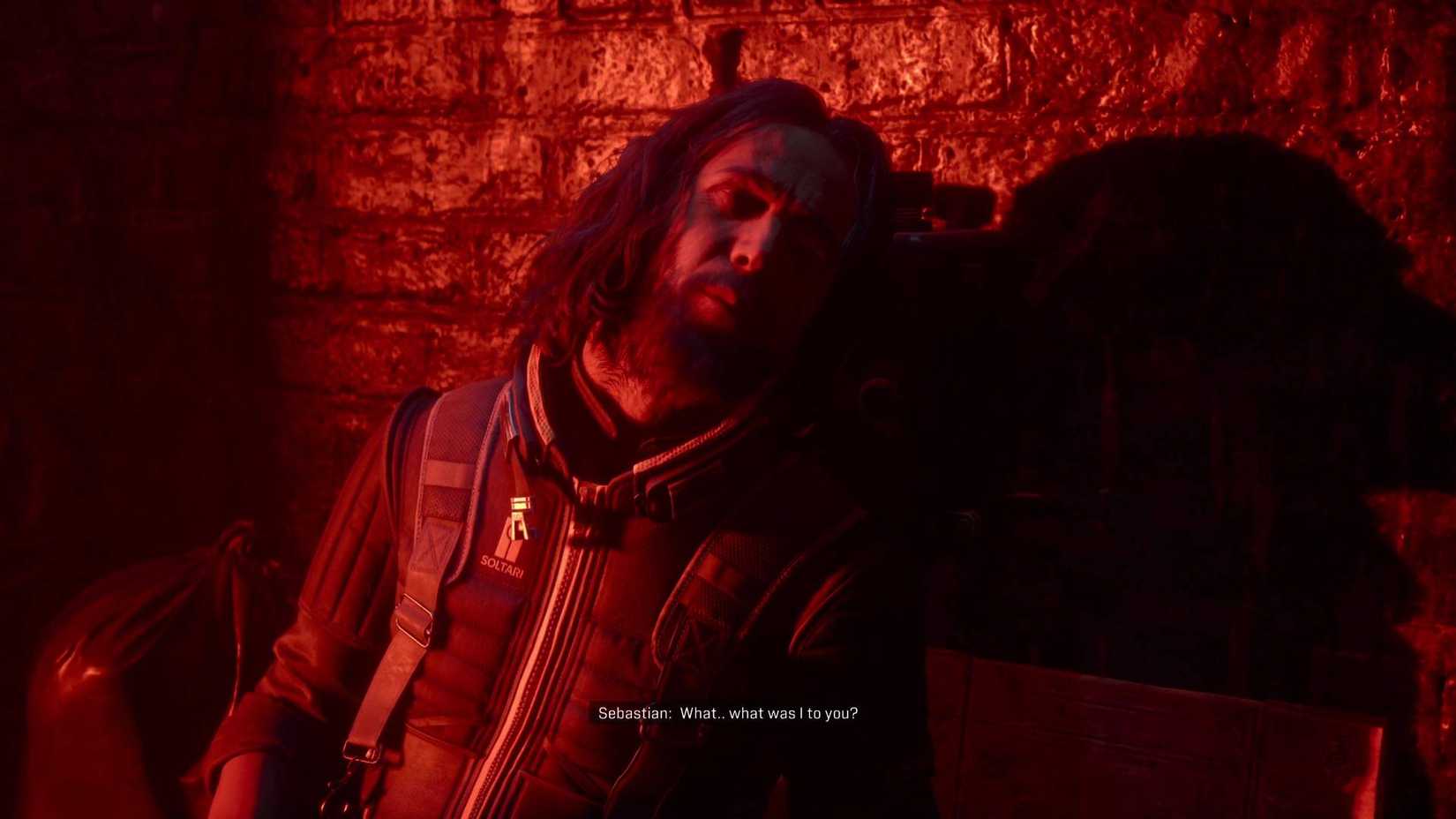 Sebastian dying in Saros as he asks Arjun what he was to him.