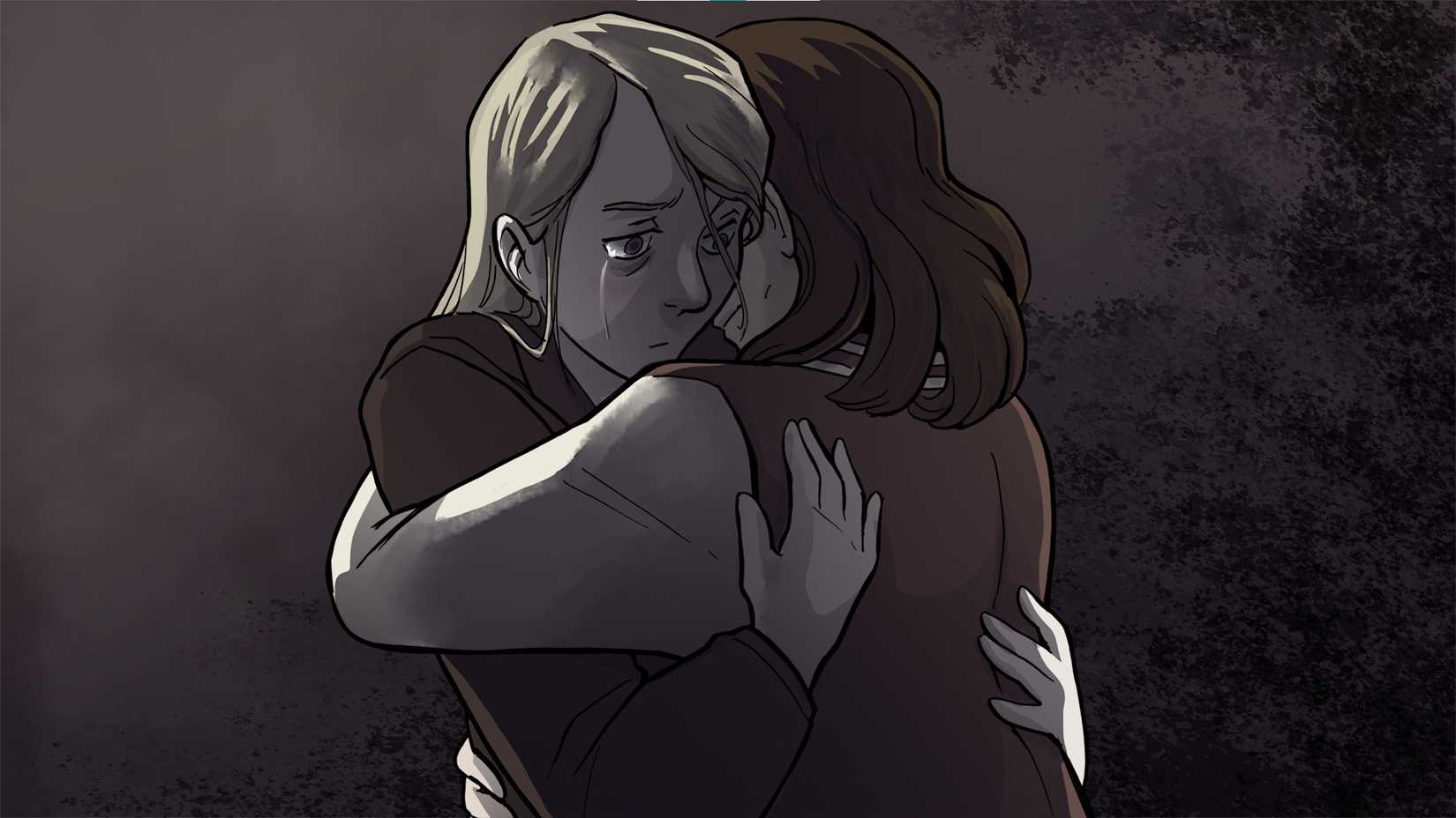 Tabitha weeping in Scarlet Hollow