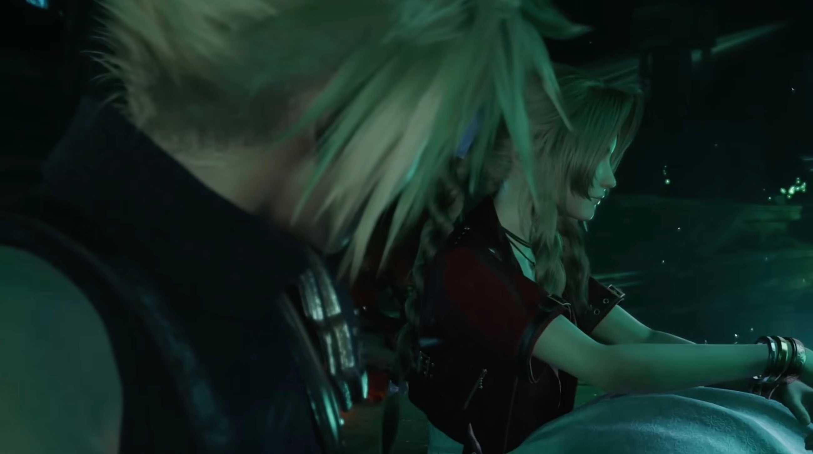 Cloud and Aerith in the FF7 Rebirth finale