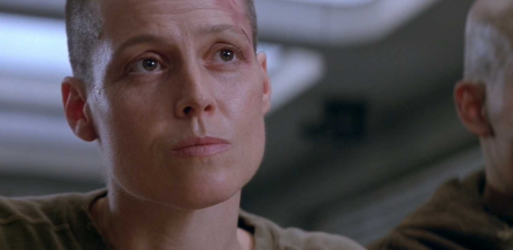 Close shot of Ellen Ripley in Aliens 3