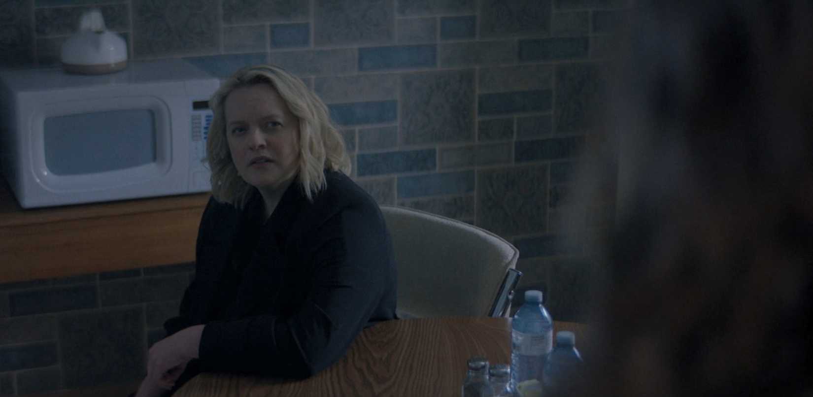 June is flummoxed by the rebellious Daisy as they argue in a kitchen