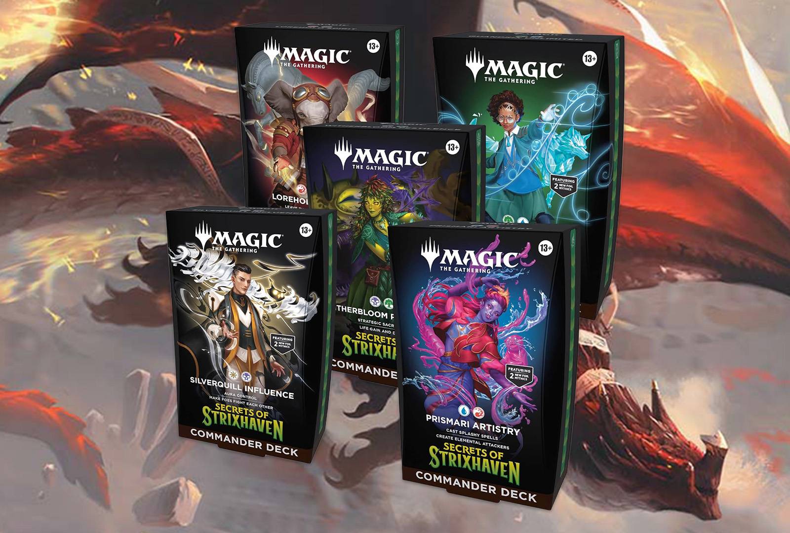 All 5 MTG Secrets of Strixhaven precons are available on Amazon for MSRP that's a great deal! All 5 MTG Secrets of Strixhaven precons are available on Amazon for MSRP that's a great deal!