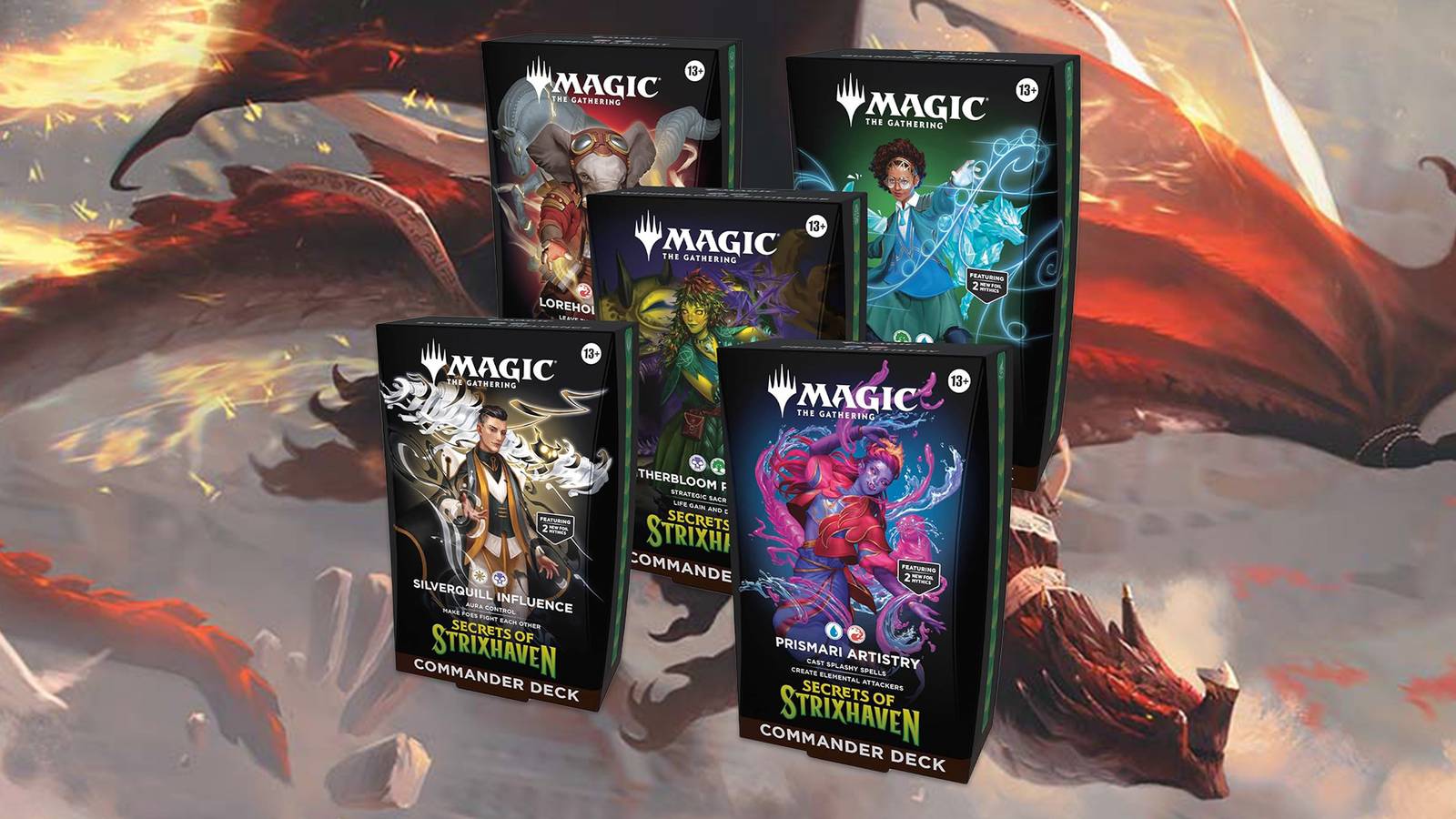 All 5 MTG Secrets of Strixhaven precons are available on Amazon for MSRP — that's a great deal!