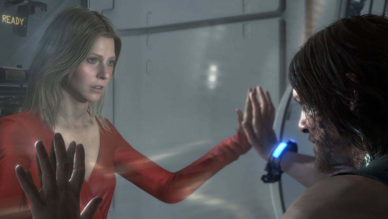Sam Bridges and Amelie speak in Death Stranding