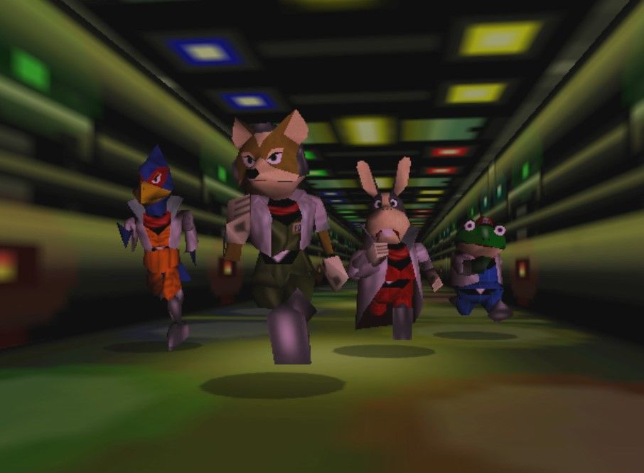 The Star Fox team running