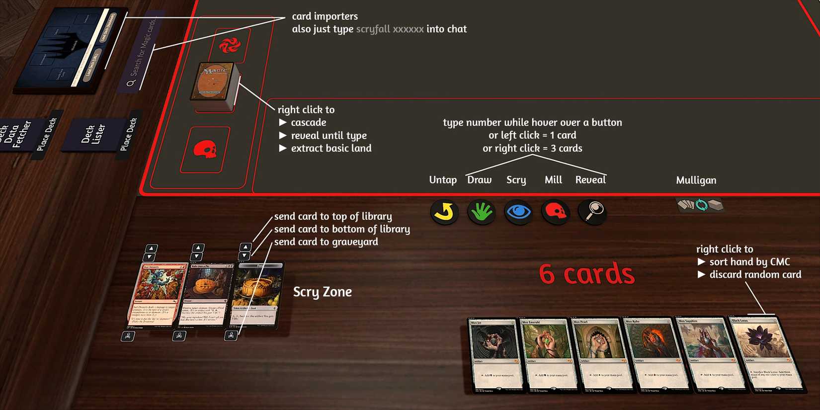 Tabletop Simulator commands