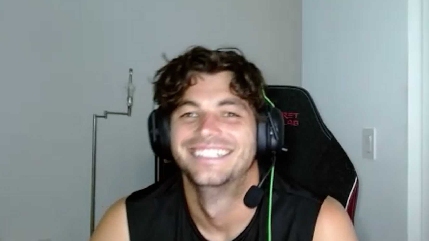 Taylor Fritz grins cheekily as he kicks my butt at Mario Tennis Fever