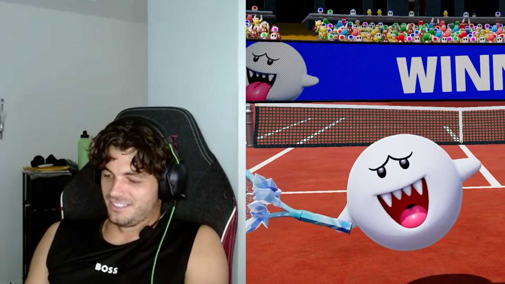 Taylor Fritz playing Nintendo Switch