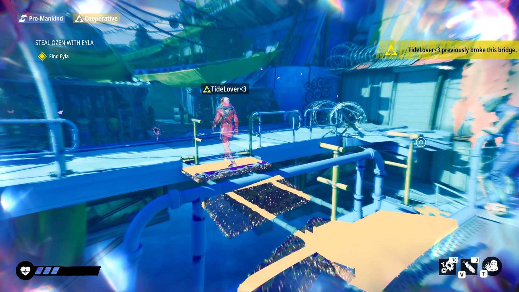 Another Tidewalker breaks a bridge in Tides of Tomorrow.