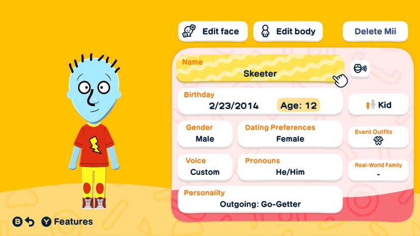 A Skeeter Mii appears in Tomodachi Life: Living the Dream.