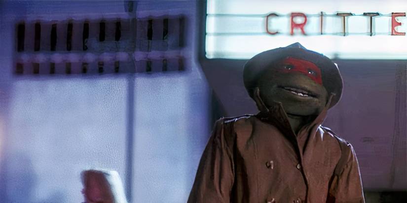 Raphael exits the theaterplaying Critters