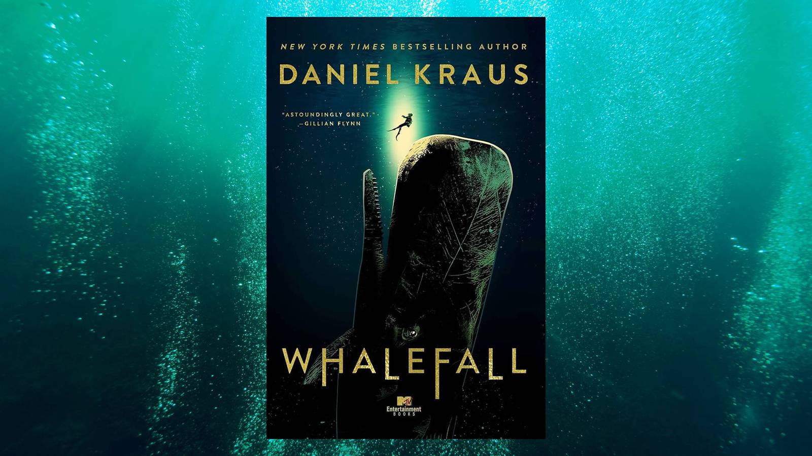 Whalefall book cover featuring a diver within a whale's maw
