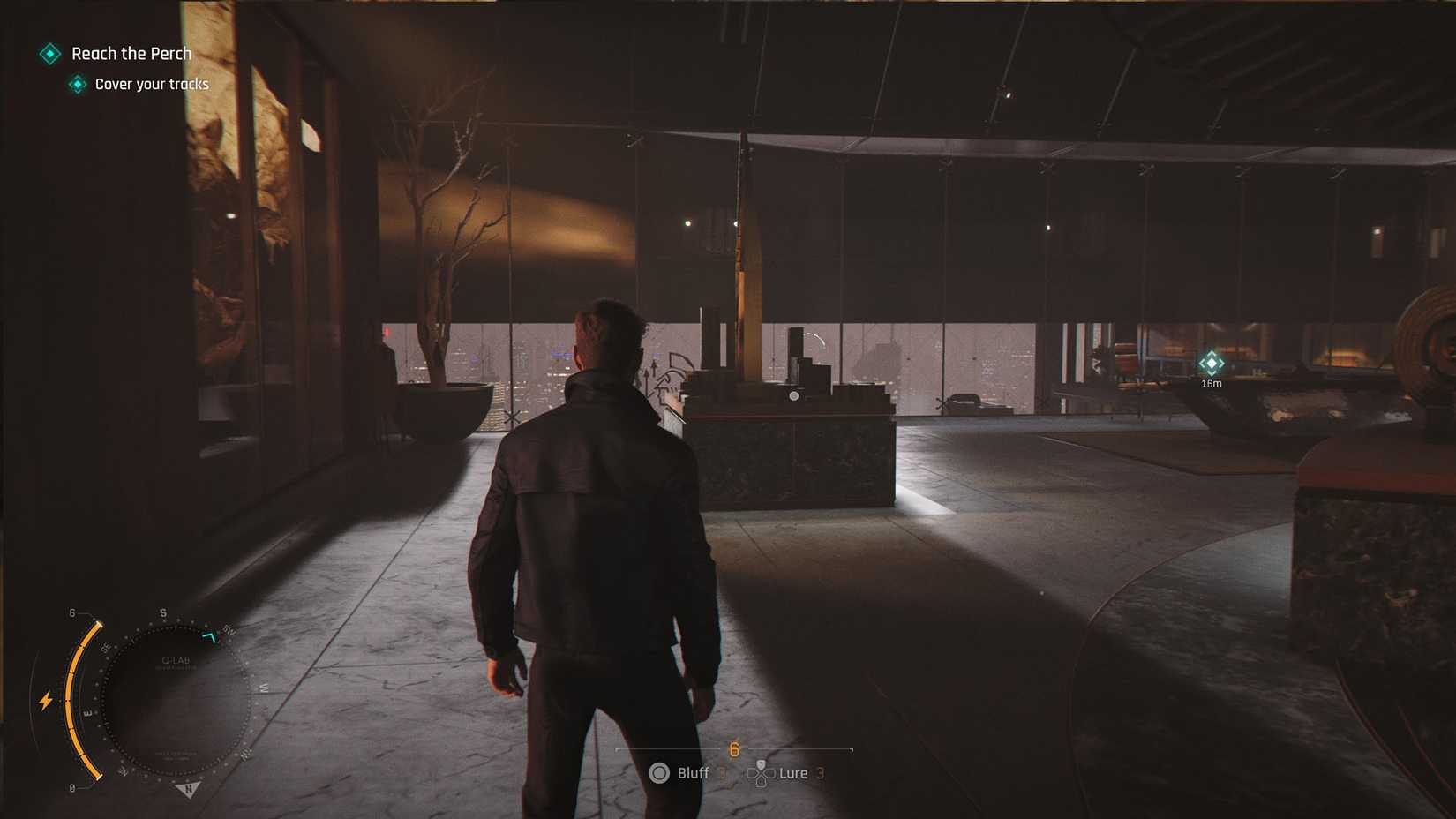 Ein Screenshot von 007 First Light, der ein Architekturmodell in Webbs Penthouse zeigt