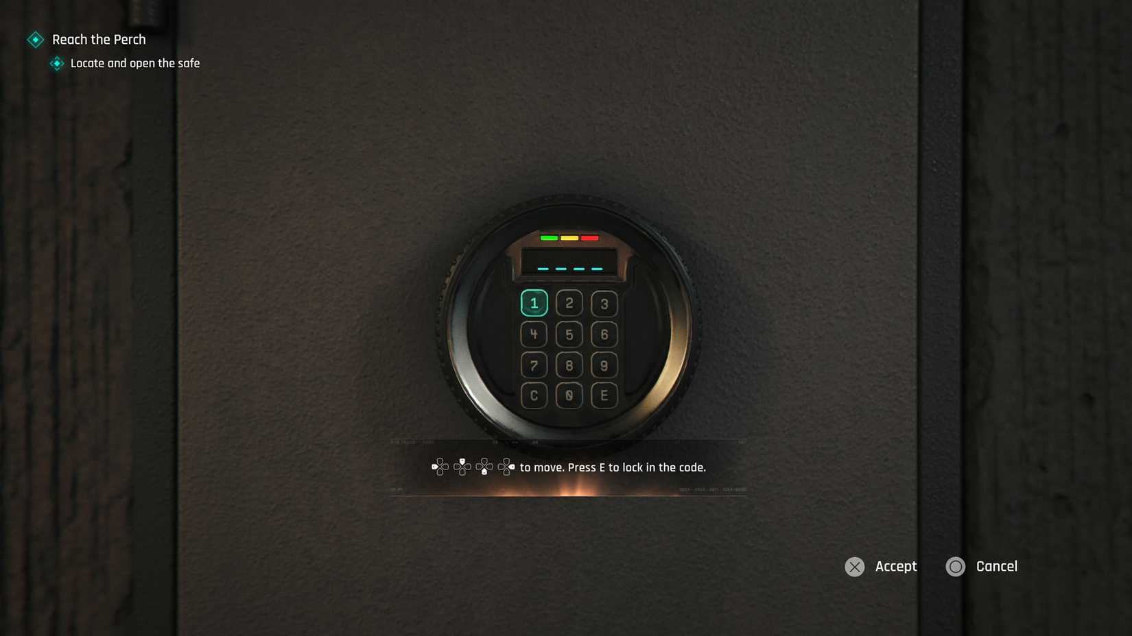 Ein 007 First Light-Screenshot, der den Safe in Webbs Penthouse zeigt